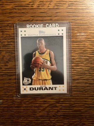 Kevin Durant Topps White Border Rookie Card 2 Of 14