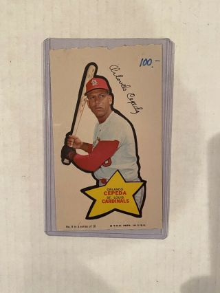 1968 Topps Action All Star Sticker Panel - 9 Cepeda