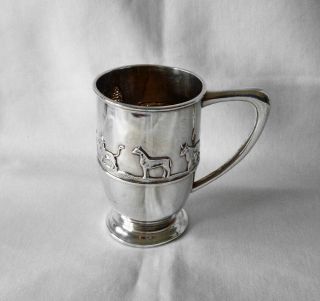 Antique Arts & Craft William Hutton & Sons Sterling Silver Childs Cup Noahs Ark