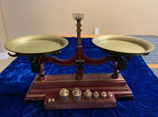 Antique Henry Troemner Scale No.  7 With Weights -