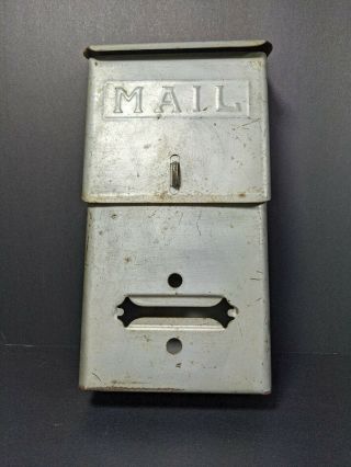 Vintage Fulton Corp.  IL Wall Mount Mailbox Silver Metal Mail Box 3