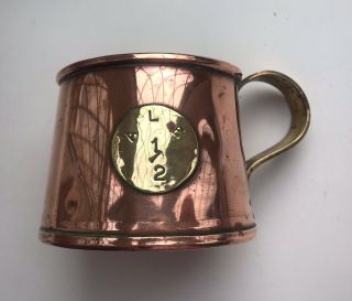 Vintage 1/2 Pint Copper Ale Mug Tankard