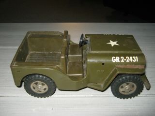 Vintage Tonka Toy Army Jeep Pressed Steel Gr - 2 - 2431
