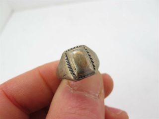 Vintage Sterling Silver & Gold Signet Ring UK Size M USA 6.  5 2