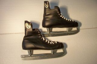 Vintage Rally Bobby Orr Black Leather Ice Skates Size 10