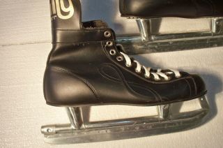 Vintage Rally Bobby Orr Black Leather Ice Skates Size 10 2