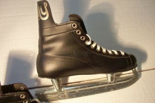 Vintage Rally Bobby Orr Black Leather Ice Skates Size 10 3