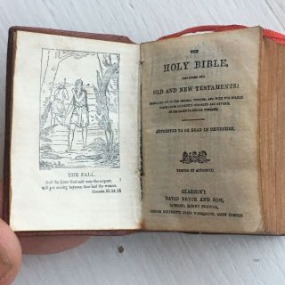 Antique Miniature Thumb Bible Small Book David Bryce & Son Glasgow 1901