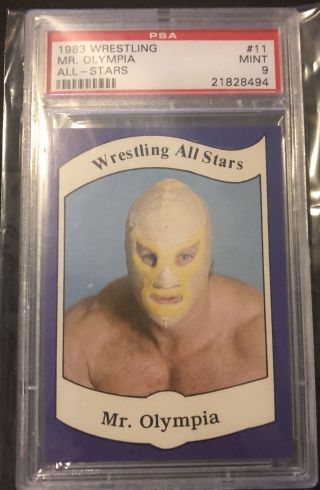 1983 Wrestling All Stars Mr.  Olympia 11 Psa 9 Wwf Wwe Rare Card Hot Set