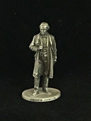 Vtg 80s Danbury Andrew Johnson Pewter Statue Figurine - David A.  Larocca