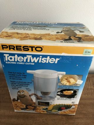 Presto Tater Twister Electric Curly Fry Cutter Vintage 90 