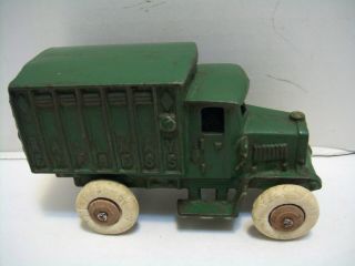Antique Hubley Cast Iron Railway Express Truck With Rubber Tires