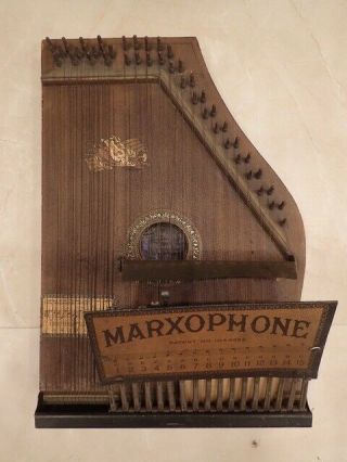 Antique Marxophone Made By Piano - Harp Co.  Zither,  Auto Harp,  Pianophone
