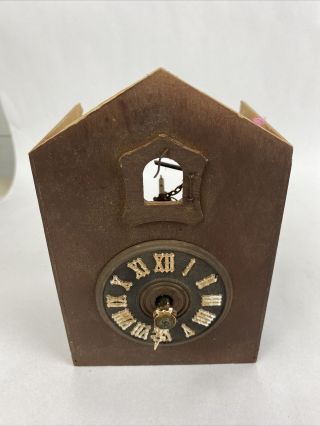 Vintage Wooden Cuckoo Clock Albert Schwab Karlsruhe West Germany