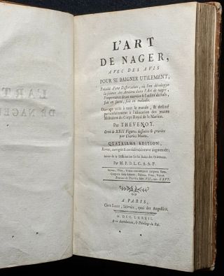1782 L ' ART DE NAGER THE ART OF SWIMMING BY MELCHISÉDECH THÉVENOT ENGRAVED PLATES 3
