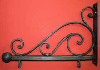 Sign Bracket Holder,  Wrought Iron Scroll,  23 In. ,  By Worthington Forge In Usa