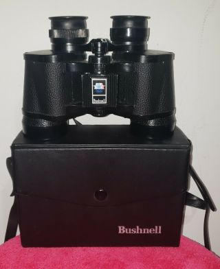 Vintage Bushnell Ensign 7 X 35 Wide Angle Binoculars Fully Coated Optics W/ Case
