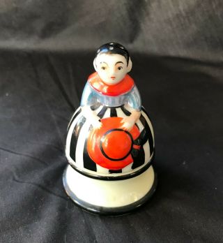 Unique Vintage Art Deco Japanese Lusterware Figural Salt Dip And Pepper Shaker