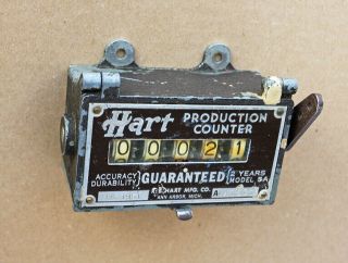 Vtg 1951 HART 5 Digit Mechanical Counter Industrial Production Factory Model 5A 2