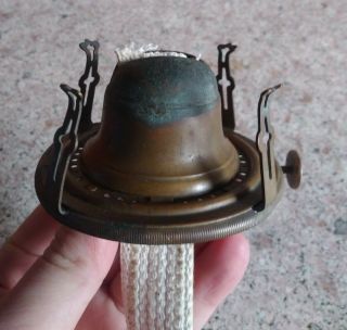 Vintage 19th C.  2 Bridgeport Brass Lincoln Oil Kerosene Lamp Burner Look