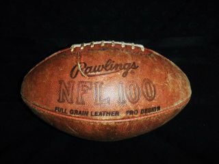 Vintage Rawlings Football Nfl 100 Pro Design Full Grain Leather (blem)