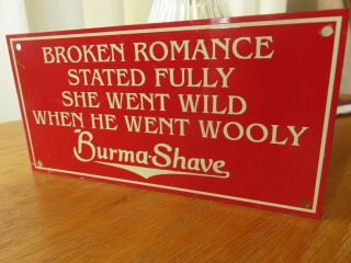 Vintage Burma Shave Sign