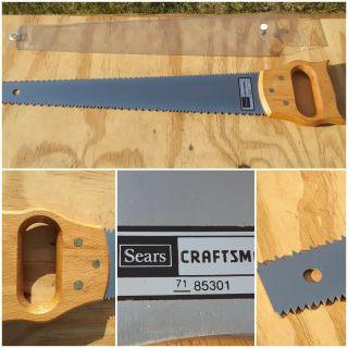 Vintage Sears Craftsman 71 - 85301 Wooden Handle Pruning Saw 15 - 1/2 " Double Blade