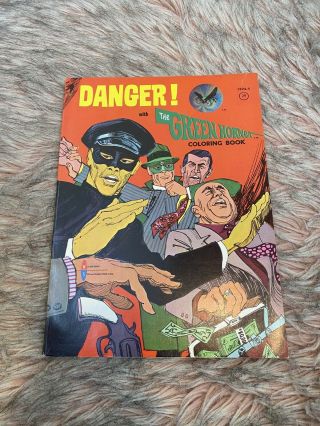 Vintage 1966 The Green Hornet Coloring Book The Watkins - Strathmore Co - Colored