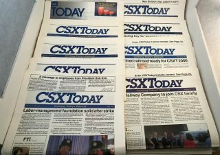 9 Csx Today Railroad Collectible Employee Newspaper 1991