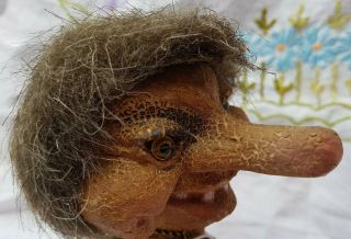 Vintage Nyform Handmade In Norway - Troll Doll Cave Girl With Tag 115