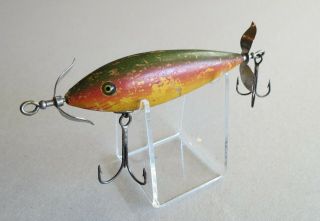 Early Pflueger 4 Inch Floating Minnow Wood Fishing Lure Early 1900 