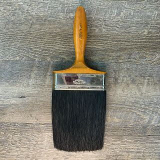 Vintage 5 Inch Paint Brush - Vulcanized Rubber - Pure Bristle