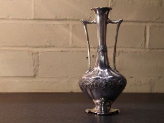 Wmf Art Nouveau Silver Plated Stylised Vase