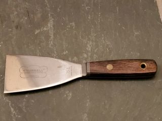 Vintage Russell Green River 2 " Scraper Spackle Knife Wood Handle 2s - 2