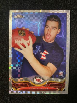 Travis Kelce 2013 Topps Chrome Rc Rookie Refractor Xfractor 118 Bowl