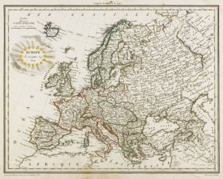 1809,  Carte Ancienne Europe,  Malte - Brun Lapie.  Antique Map Of Europe