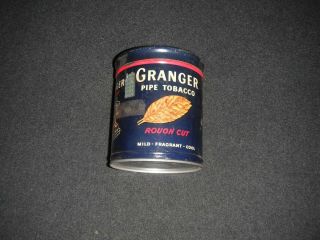 Vintage Granger Pipe Tobacco Tin Can With 2 Lids