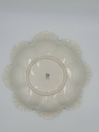 Vintage Lenox White Ivory Scalloped Oyster Dish Plate 7.  5” Old Blue Mark USA 2