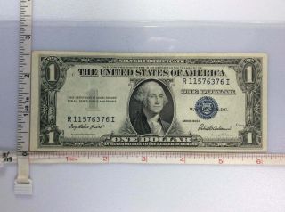 Vintage $1 Star 1935 - F One Dollar Bill Silver Certificate Washington Blue Seal