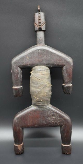 African Wooden Tribal Male Figurine C.  19th Century Ad