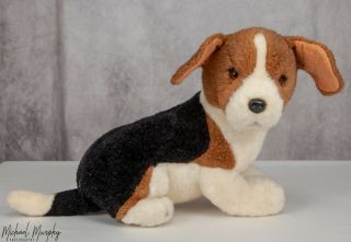 Vintage Avanti Applause Beagle Puppy Dog 1986 Brown White Stuffed Animal Plush