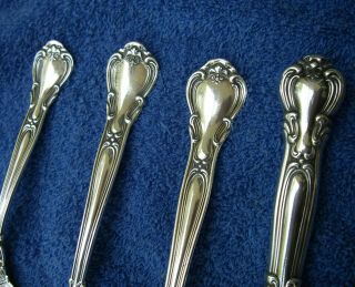 Gorham Sterling CHANTILLY (1895) 4 Pc LUNCHEON Size PLACE SETTING - French Blade 2
