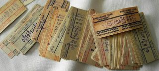 Bus tickets: 1000 Issued Setright speed; Crosville 1940 ' s,  a few Birkenhead 3