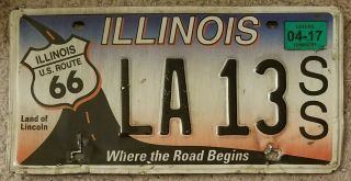 2017 Illinois Historic Route 66 License Plate 17 Il Where The Road Begins