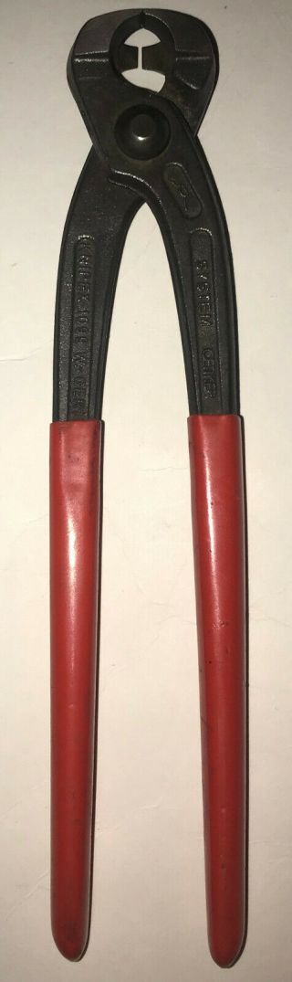 Vintage Knipex Tools 8 - 3/4 " Ear Clamp Pliers 1099 Made In West Germany