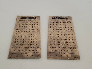 Vintage 1981 Dark Tower Board Game Score Cards Replacement Parts
