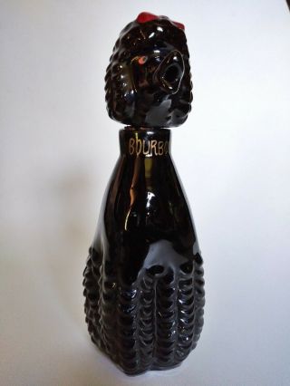 Vintage Relco Japan Red Clay Black Poodle Bourbon Decanter 2