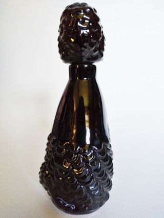 Vintage Relco Japan Red Clay Black Poodle Bourbon Decanter 3
