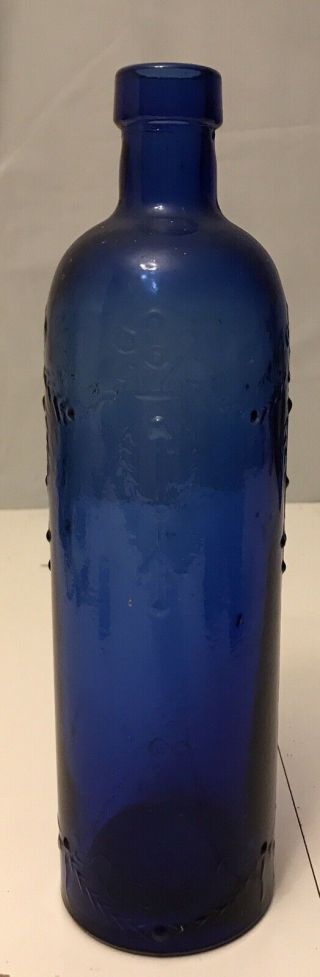 Vintage Blue Bottle 11 1/2”