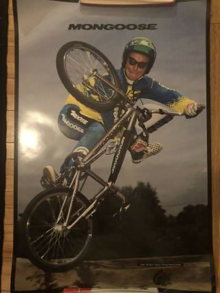 Vintage - Old - Stock Mongoose Tim " Fuzzy " Hall Poster 36 " X 24 "